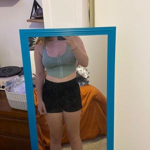mint green corset top